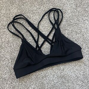 Kulani black strap swim top